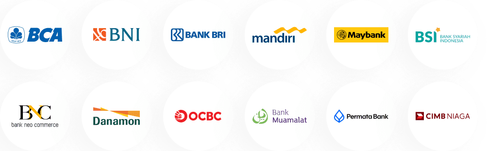 Indonesian bank virtual account logos