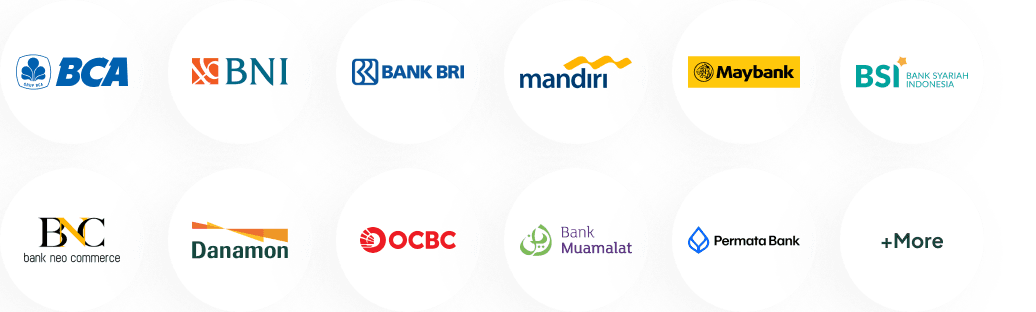 Indonesian bank account logos