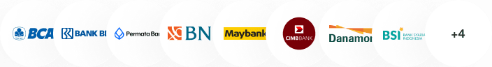 Indonesian bank transfer payout logos