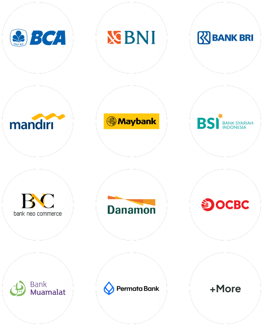 Indonesian bank account logos
