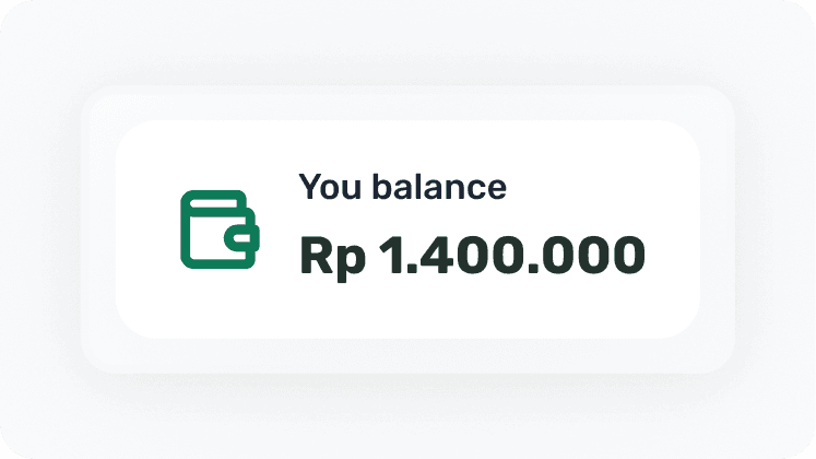 Account balance card after settlement