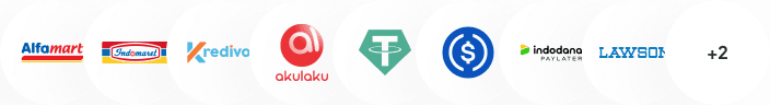 Convenience store, BNPL, and crypto payment logos
