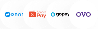 Indonesian e-wallet payment logos